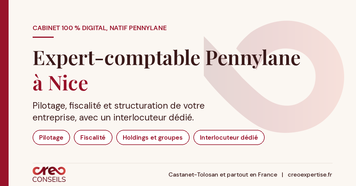 Expert-comptable Pennylane à Nice : CREO Conseils, cabinet 100 % digital